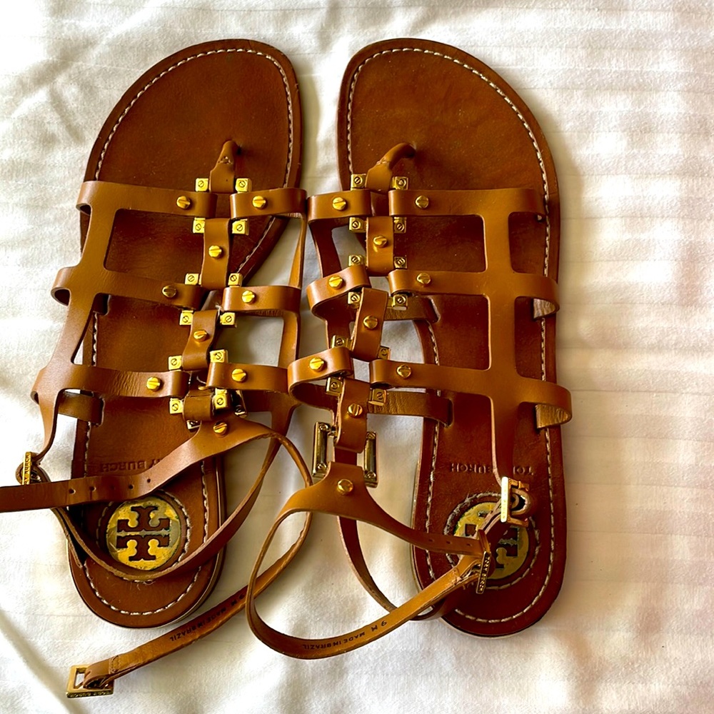 Worn twice Tory Burch gladiator style sandals.  Comfortable and stylish too!